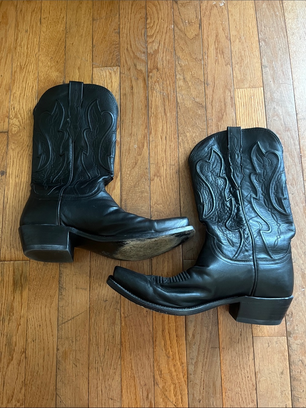 Men’s Lucchese Bootmaker Western Boots Size 9 1/2D Black M10067 4Made In USA